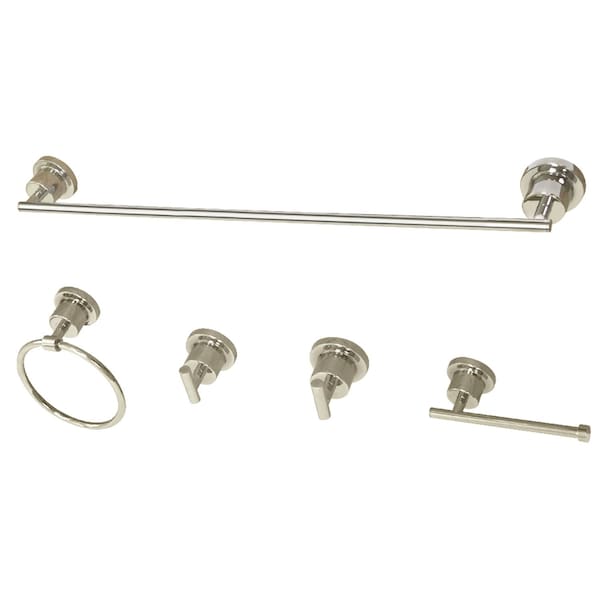 BAH8230478PN Concord 5-Piece Bathroom Accessory Set, Polished Nickel